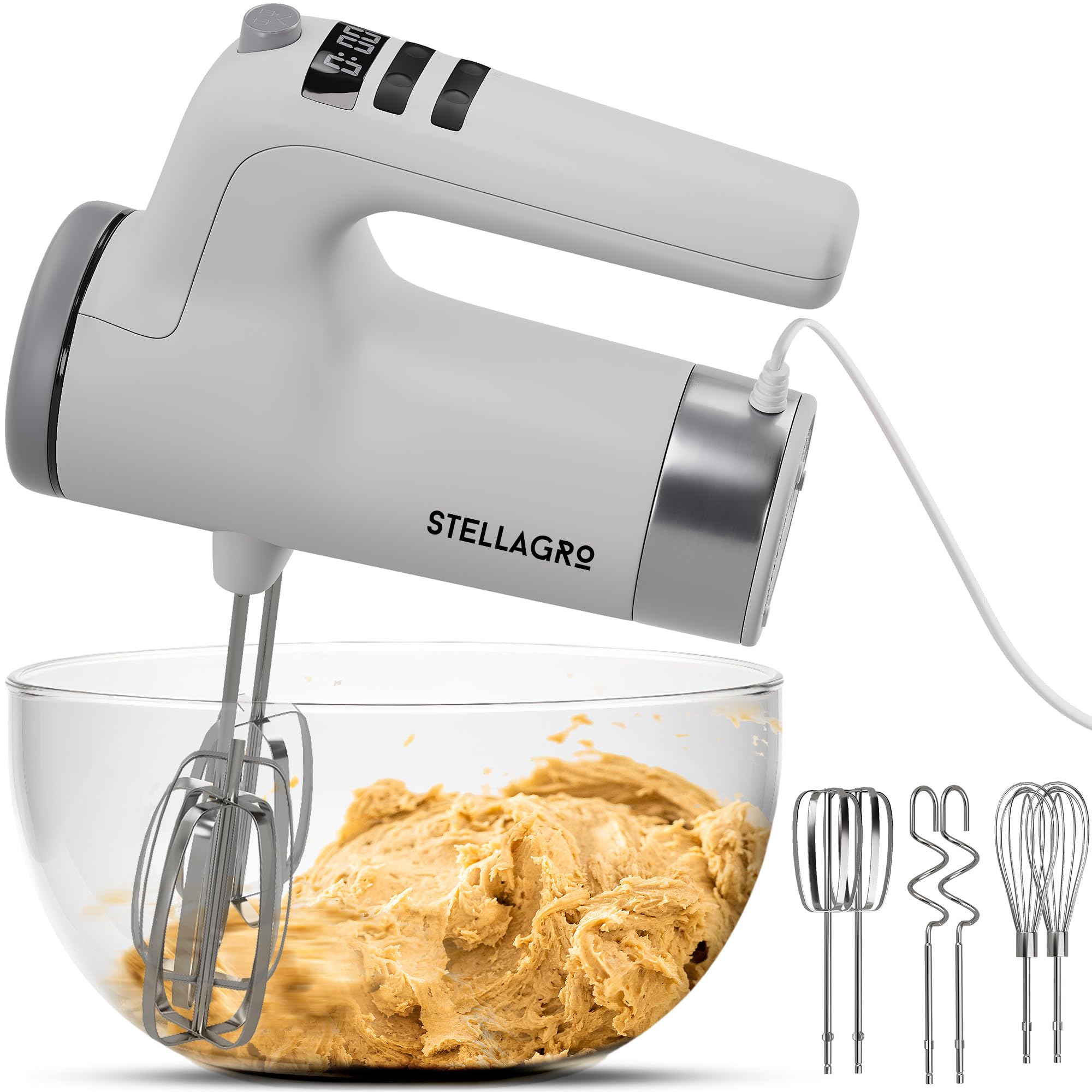9-Speed Electric Hand Mixer — White
